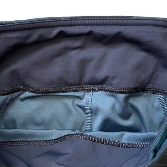 LULULEMON RUN INSPIRE CROP II Luxtreme BLUE CAMOUFLAGE SIZE 4 - Picture 6 of 12